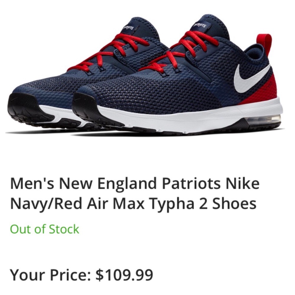 New England Patriots Nike Air Max NFL shoes